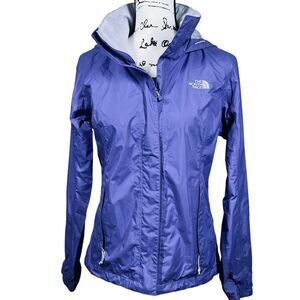 The North Face HyVent Hooded Rain Shell Jacket Packable size S  hiking